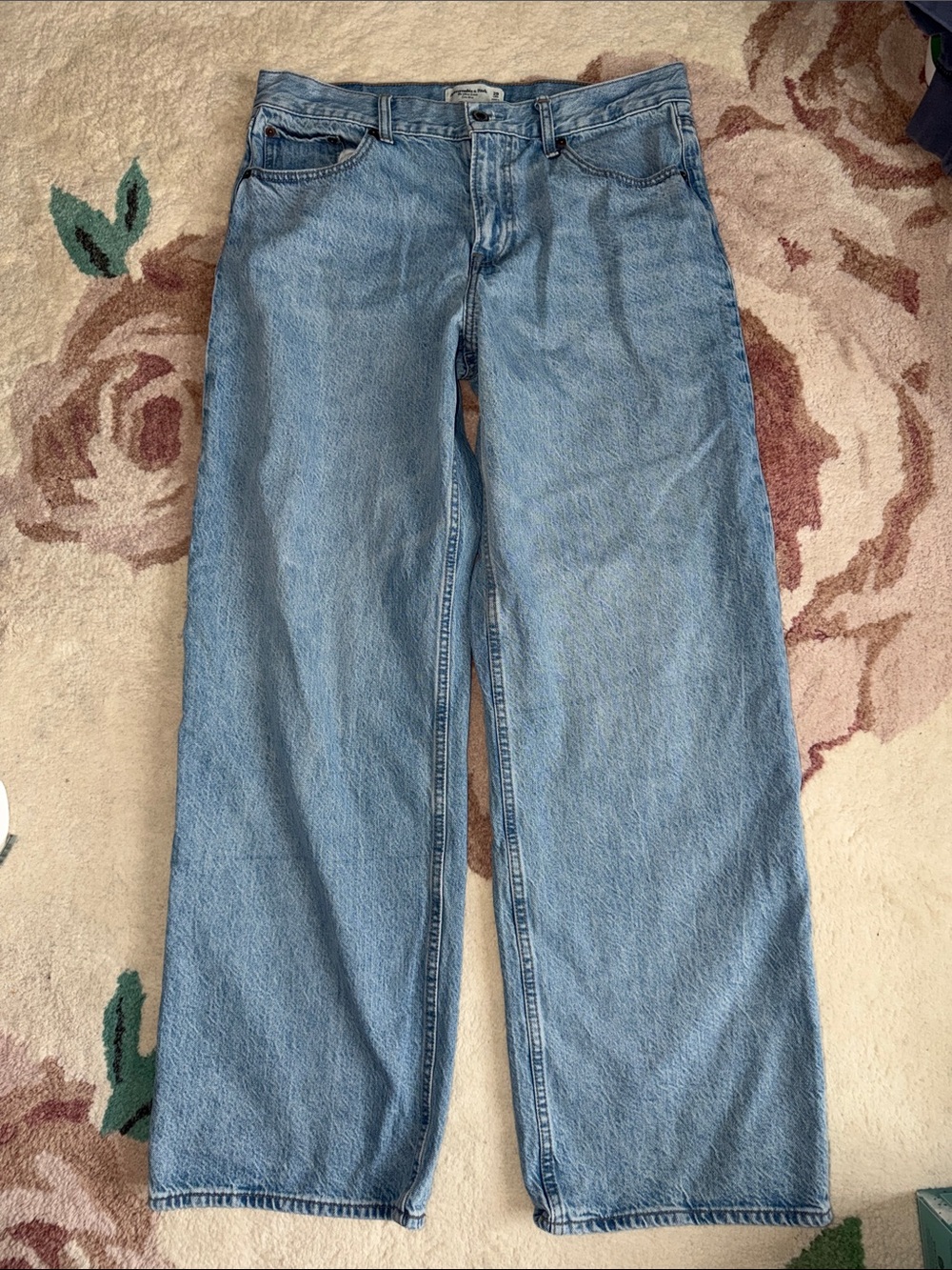 Abercrombie & Fitch Light Blue Ultra Loose Low Rise Jeans, 29Long